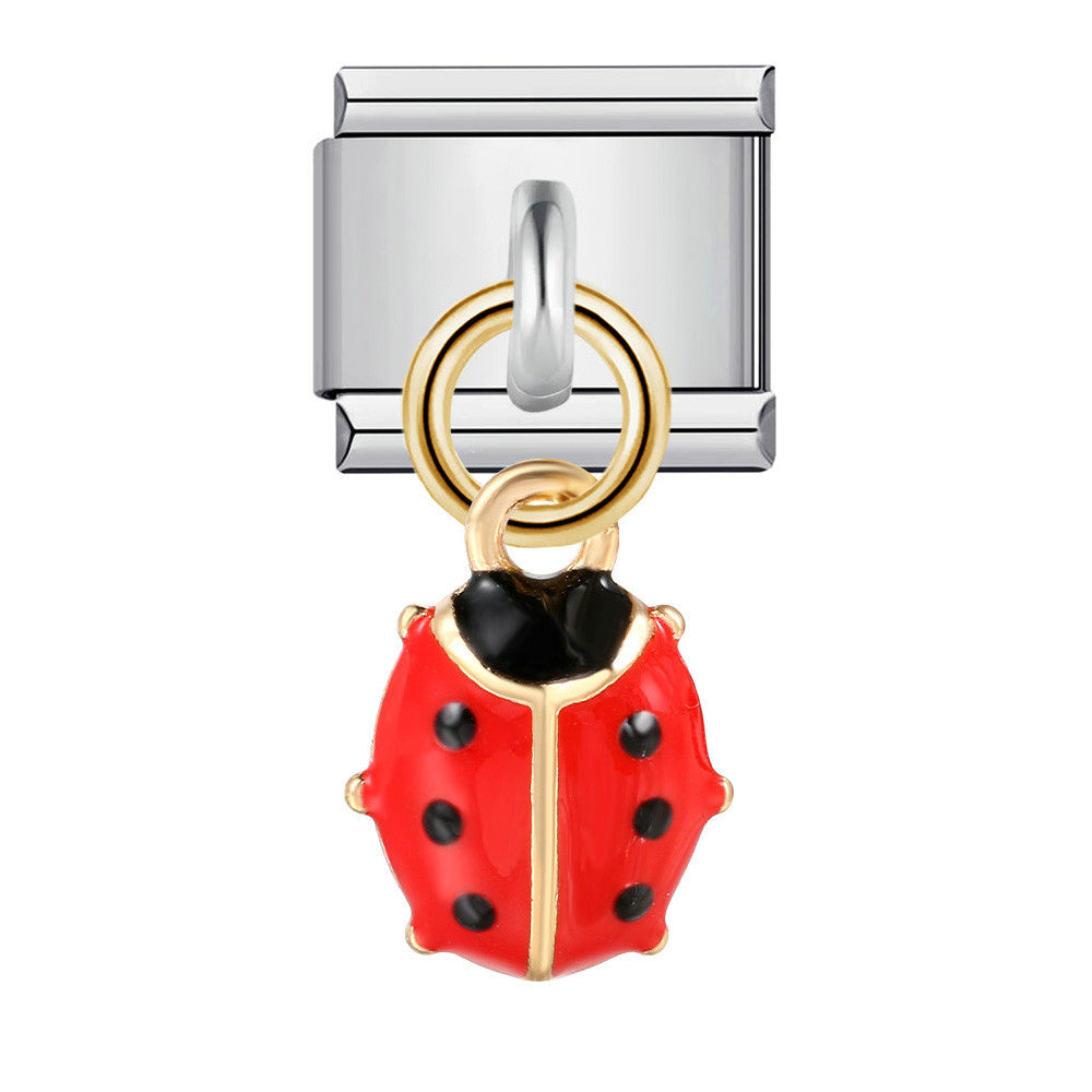 Wholesale  Italian Module Bracelet Pendant Series  Single Hook Titanium Steel Elastic Charms