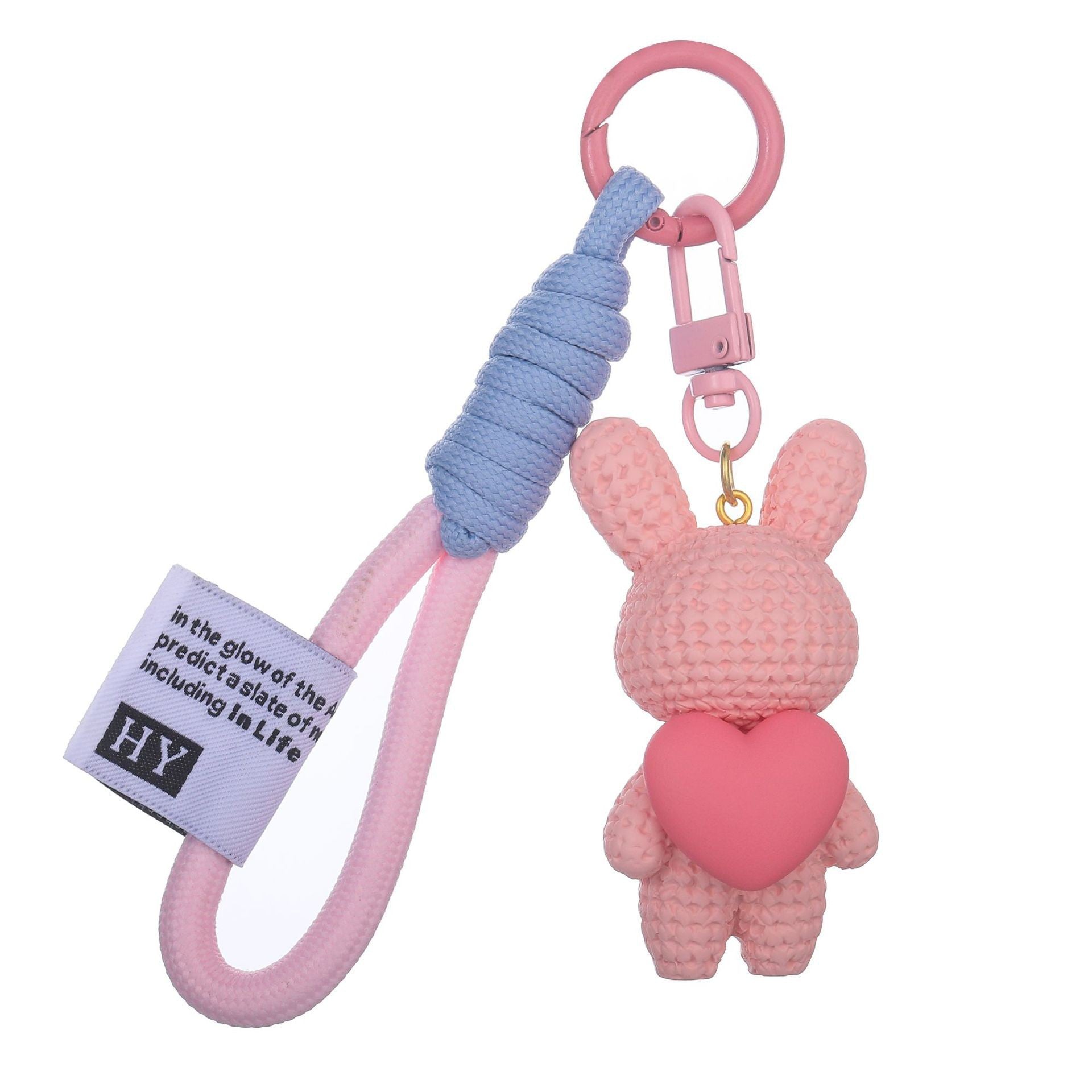 Wholesale Cartoon Resin Heart Rabbit Keychains Lanyard Keychain ACC-KC-AiLe005