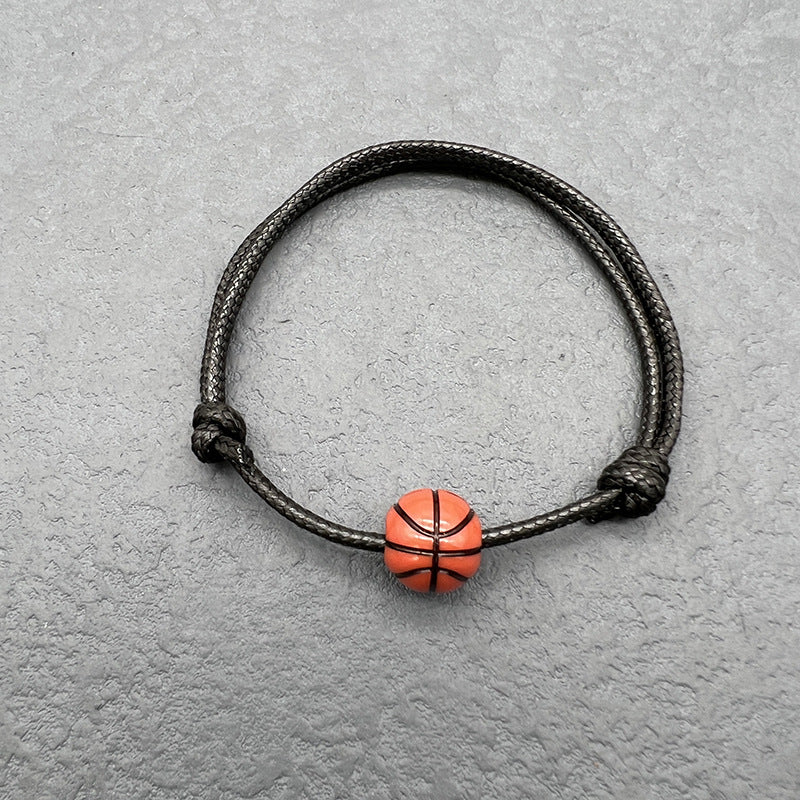 Wholesale Basketball Football Elastic Adjustable Waxed Wire Braided Bracelet ACC-BT-Nanh002