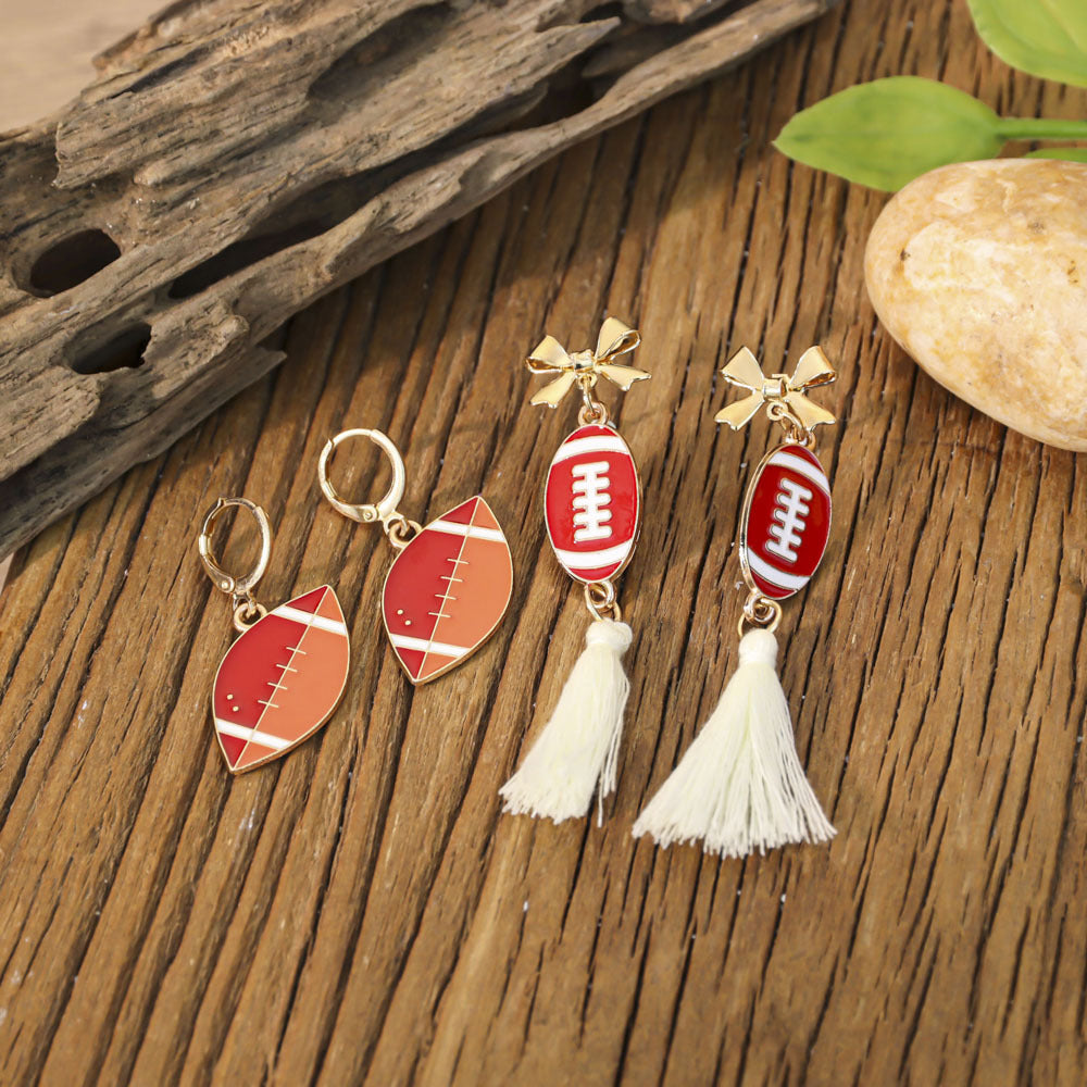 Set di orecchini a tema Super Bowl all'ingrosso