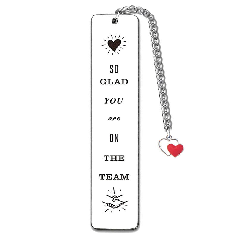 Wholesale Titanium Steel Metal Sunflower Engraving Bookmark Keychains