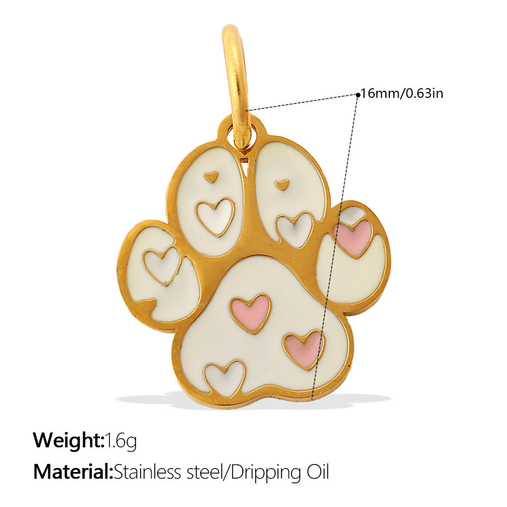 Wholesale Cute Cartoon Dog Paw Print Pendant Charms