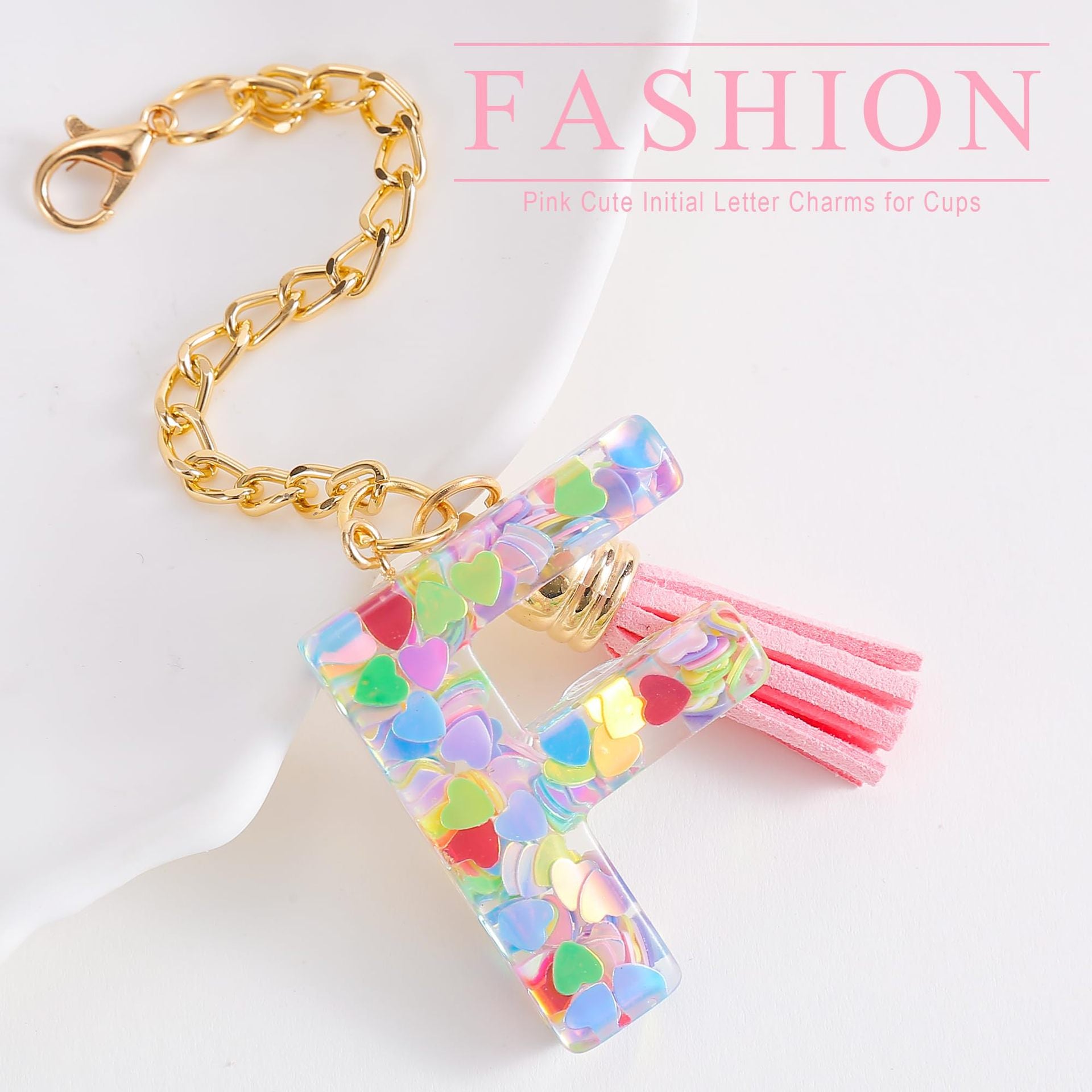 Wholesale Cartoon 26 Letters Resin Hanging Chain Cup Accessories Chain ACC-CA-Jiay001