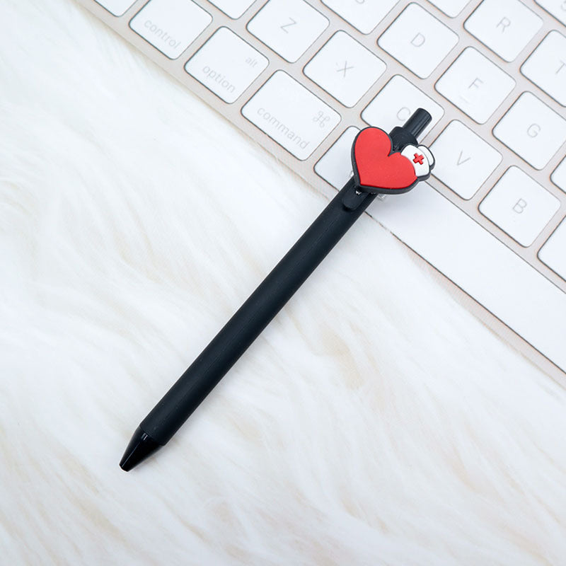 Wholesale  Cartoon PVC Creative Solid Color Doctor Medical 0.5 Pen Press Gel Pen