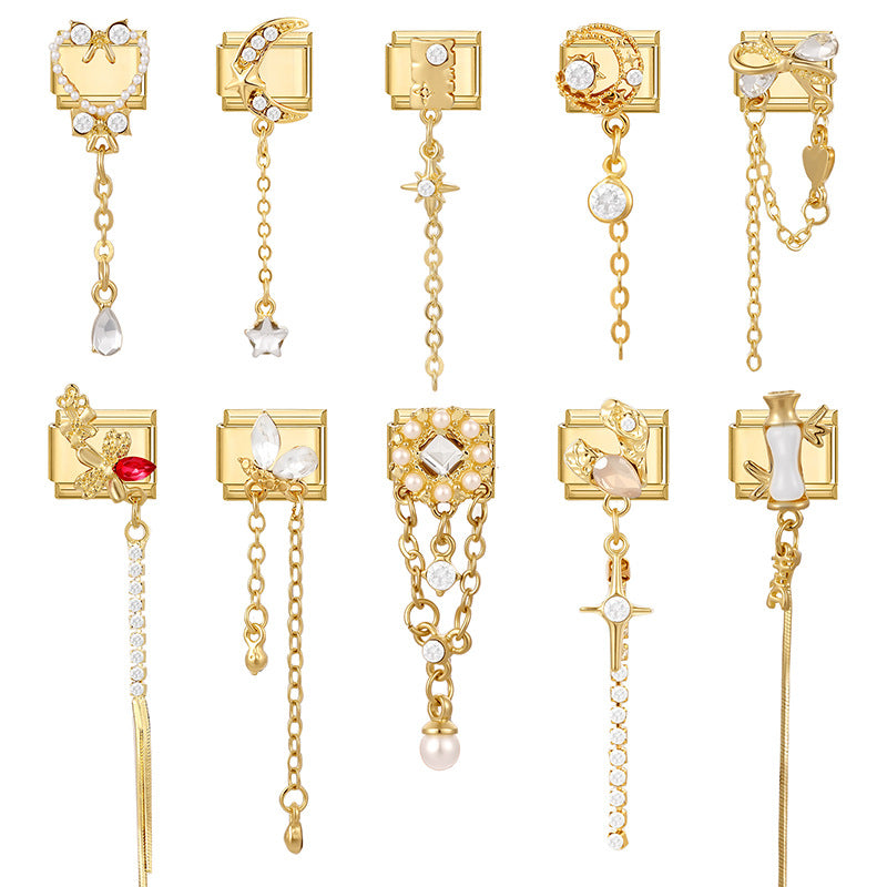Wholesale Italian Modular Multifunctional Connectable Stylish Creative Fresh Exquisite Accessory Geometric DIY Bracelet Jewelry