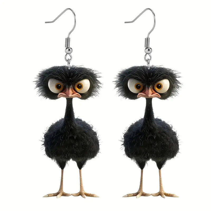 Wholesale Acrylic Funny bird earrings