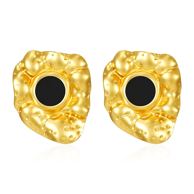 Wholesale Retro  Stainless Steel 18K Gold Earrings