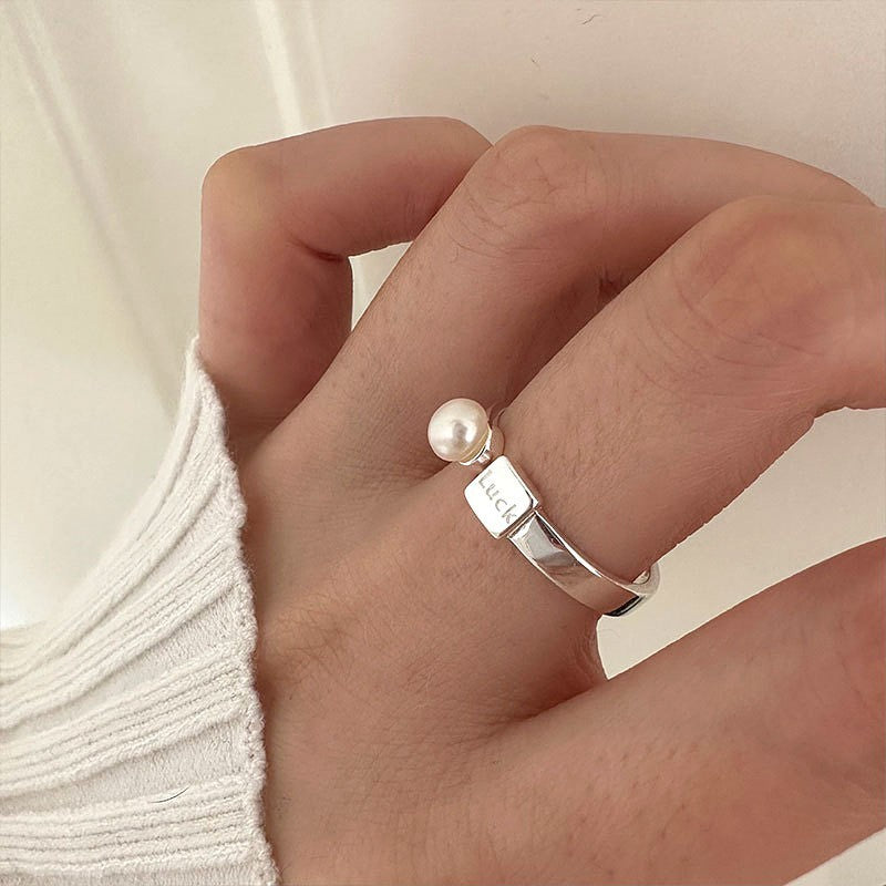 Wholesale Plain Circle Cream Flower Ring Retro Open Adjustable Ring ACC-RS-YaoFeng013