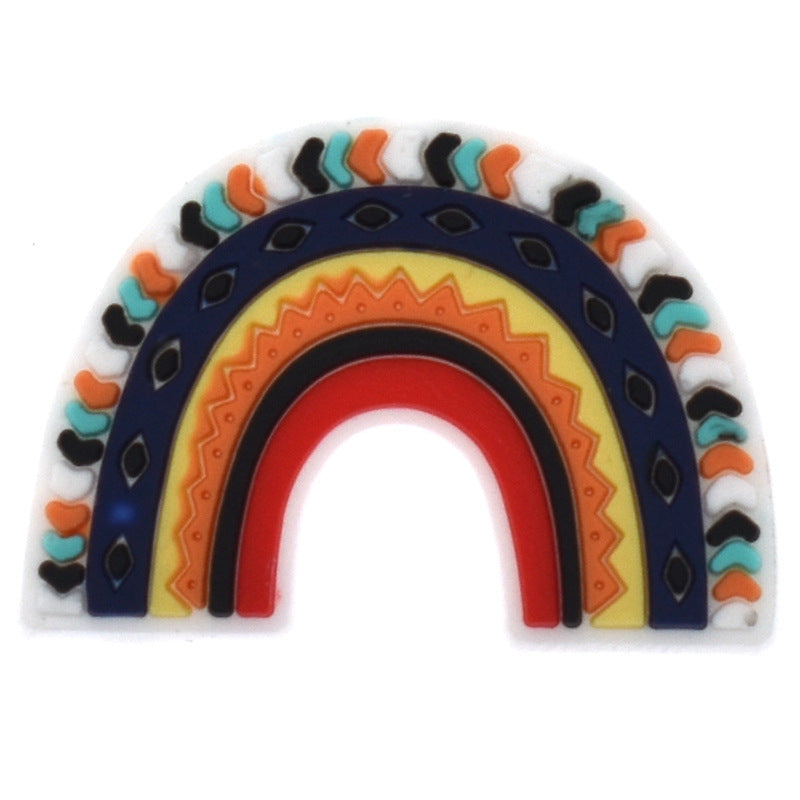 Wholesale Random 100pcs Cartoon Rainbow PVC Soft Rubber Shoe Buckle Decoration ACC-SC-RYY065