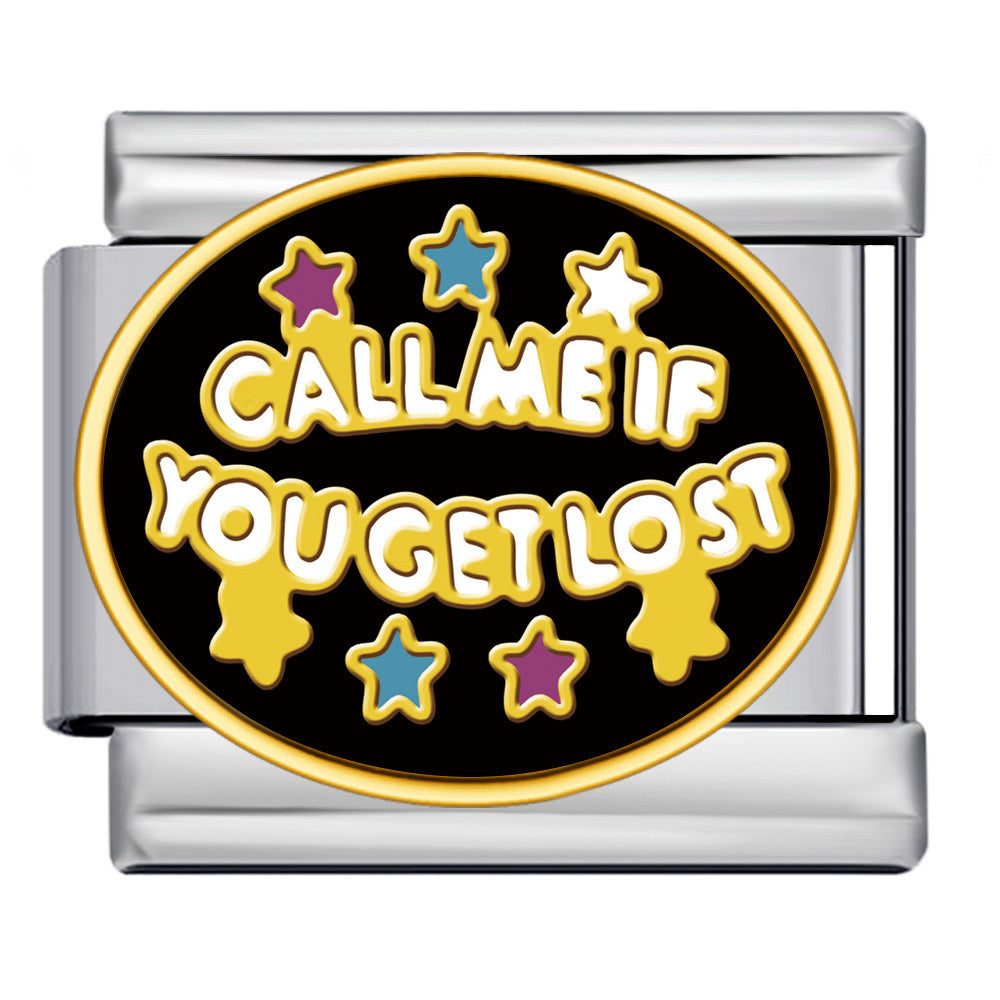 Wholesale  Italian Charm Bracelet 9mm DIY heart-shaped  Creative Stainless Steel Composable Bracelet