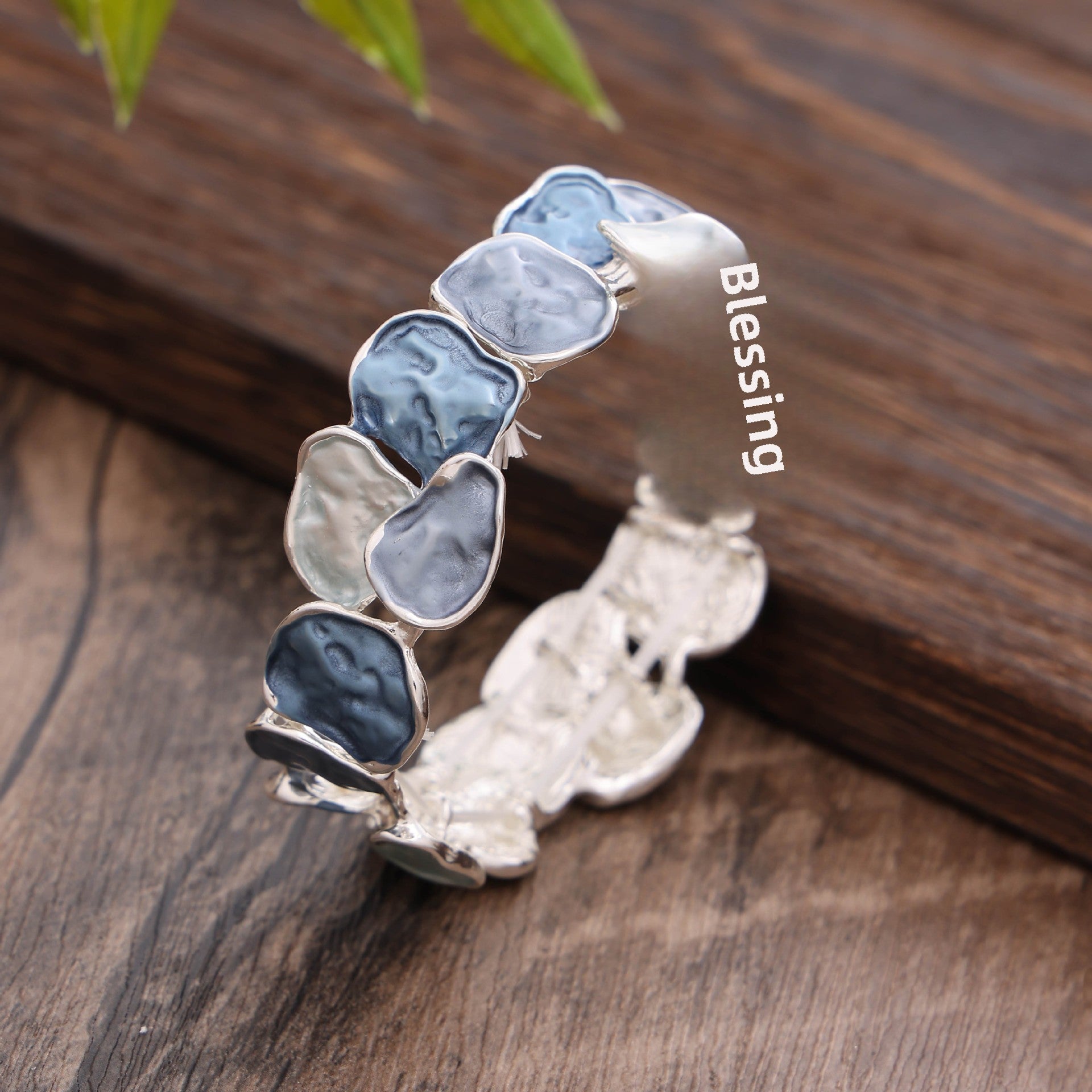 Wholesale  Colorful Geometric Square Alloy Elastic Zinc Alloy Bracelet