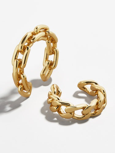 Wholesale  smooth plain ring ear clip retro earrings