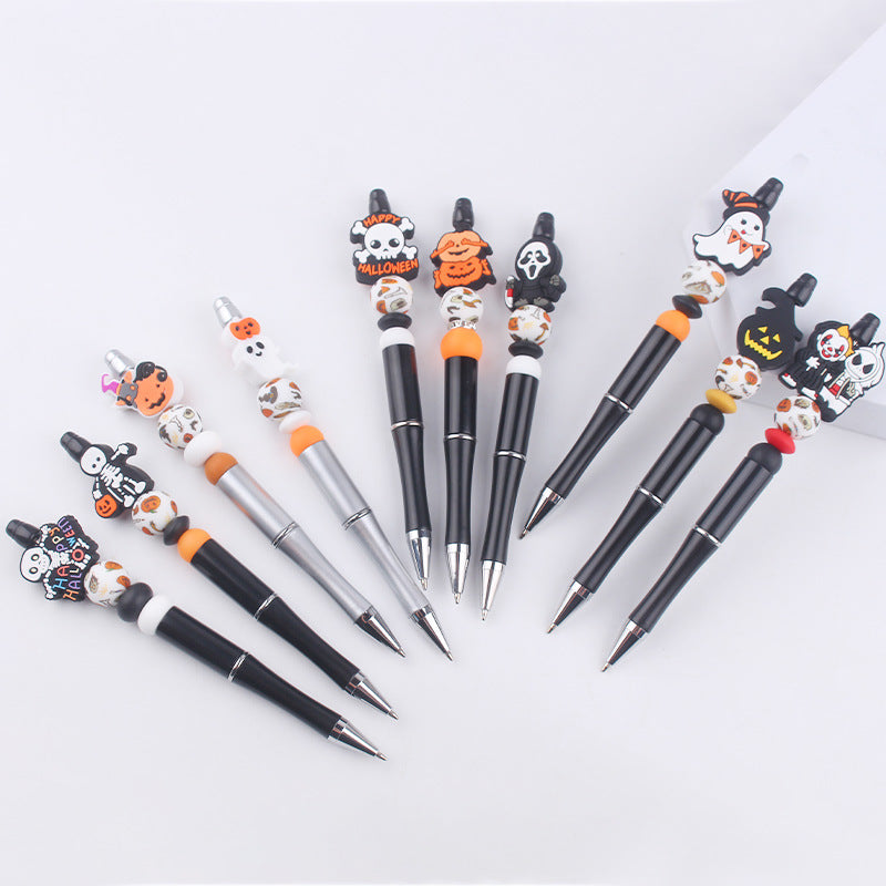 Wholesale Beaded Pen DIY Cartoon Christmas Silicone Beaded Pen