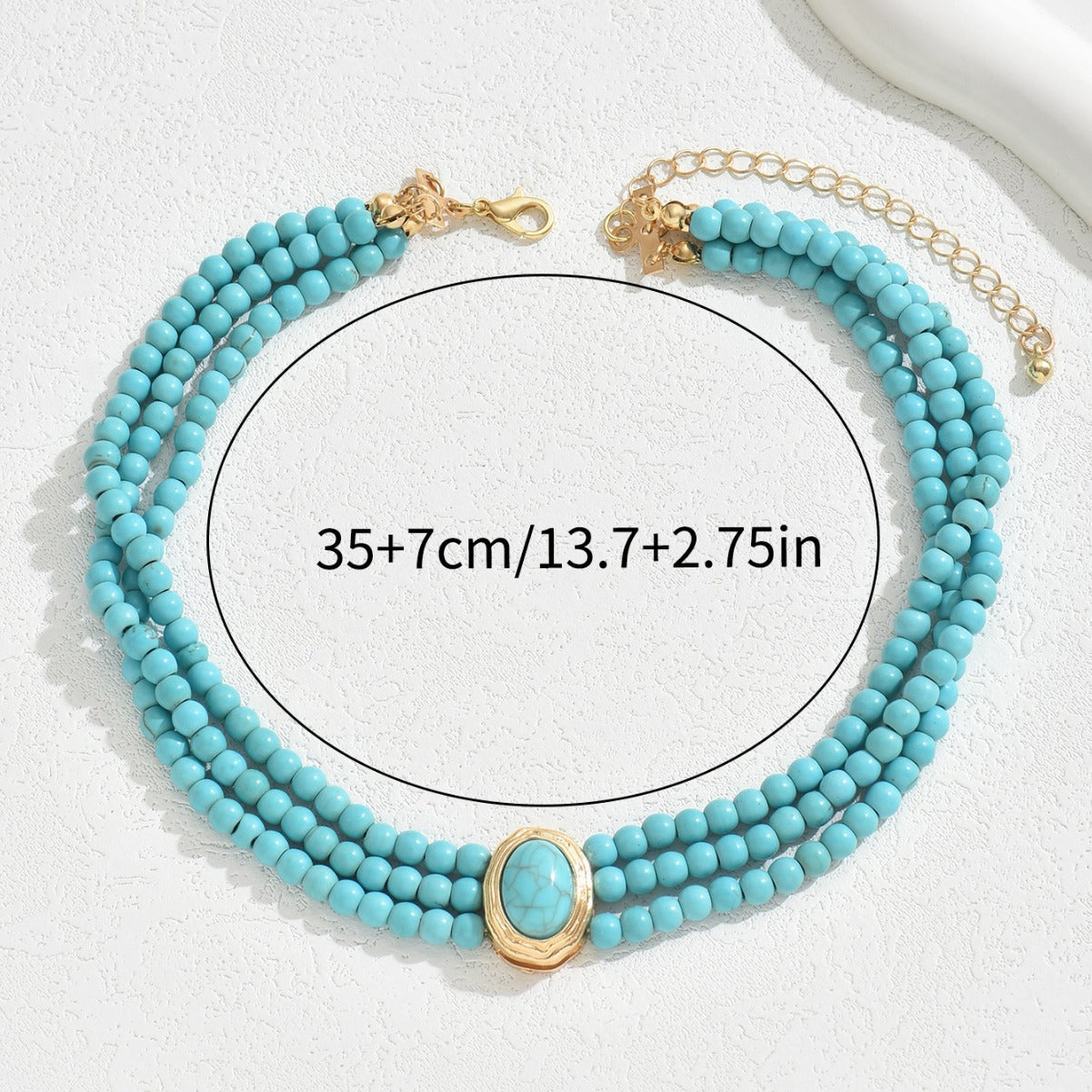 Wholesale  Vintage Geometric Beaded Necklace