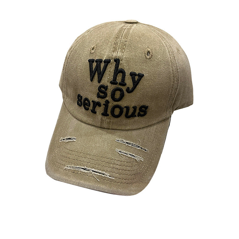 Wholesale  worn-out old three-dimensional embroidery color baseball cap