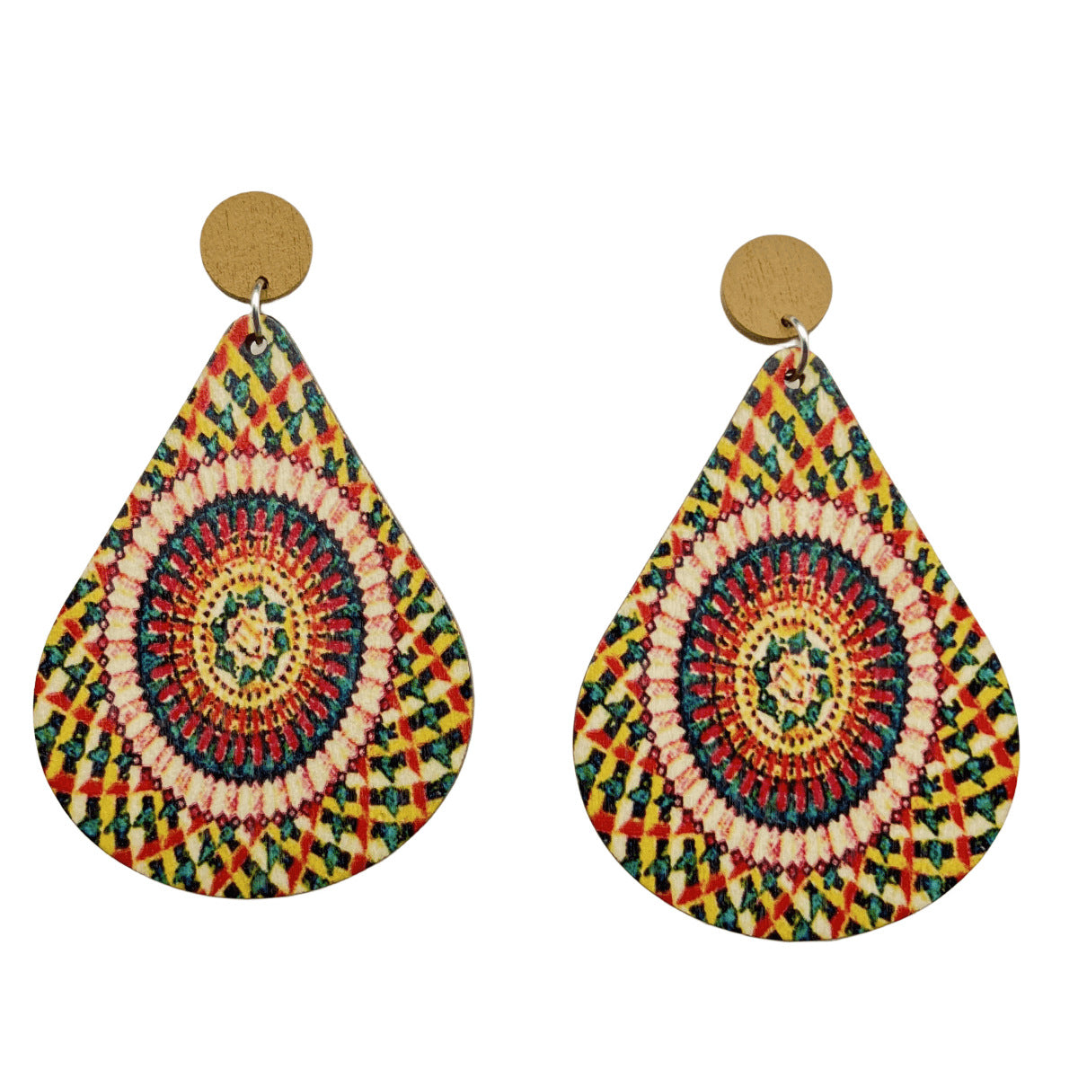 Wholesale Bohemian Vintage Wood Earrings ACC-ES-FX075