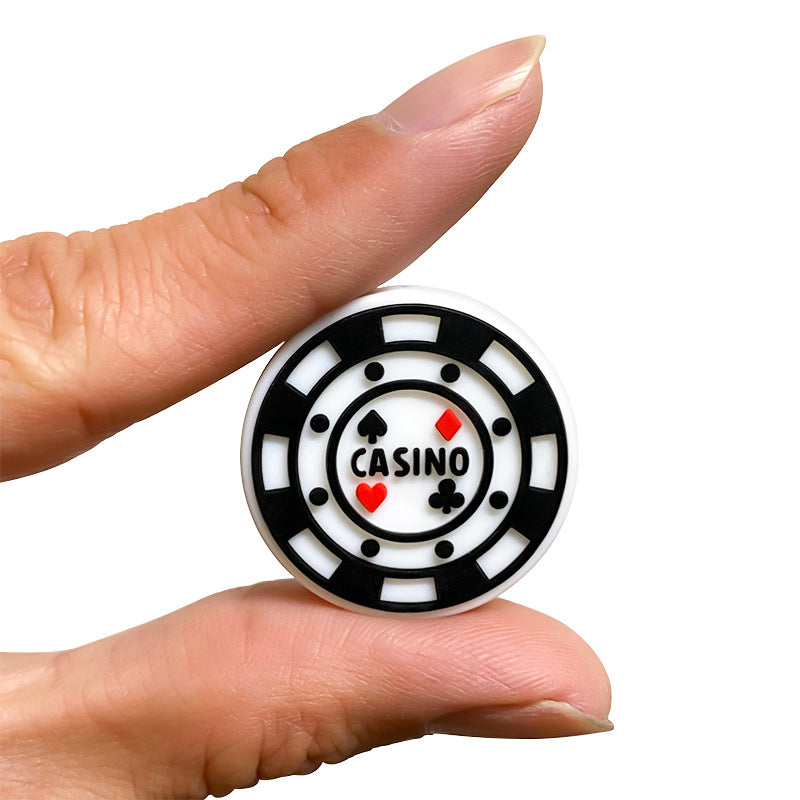 Wholesale 10pcs Cartoon Chips Silicone Beads DIY Handmade Beaded Pen Accessories ACC-BDS-WDX051