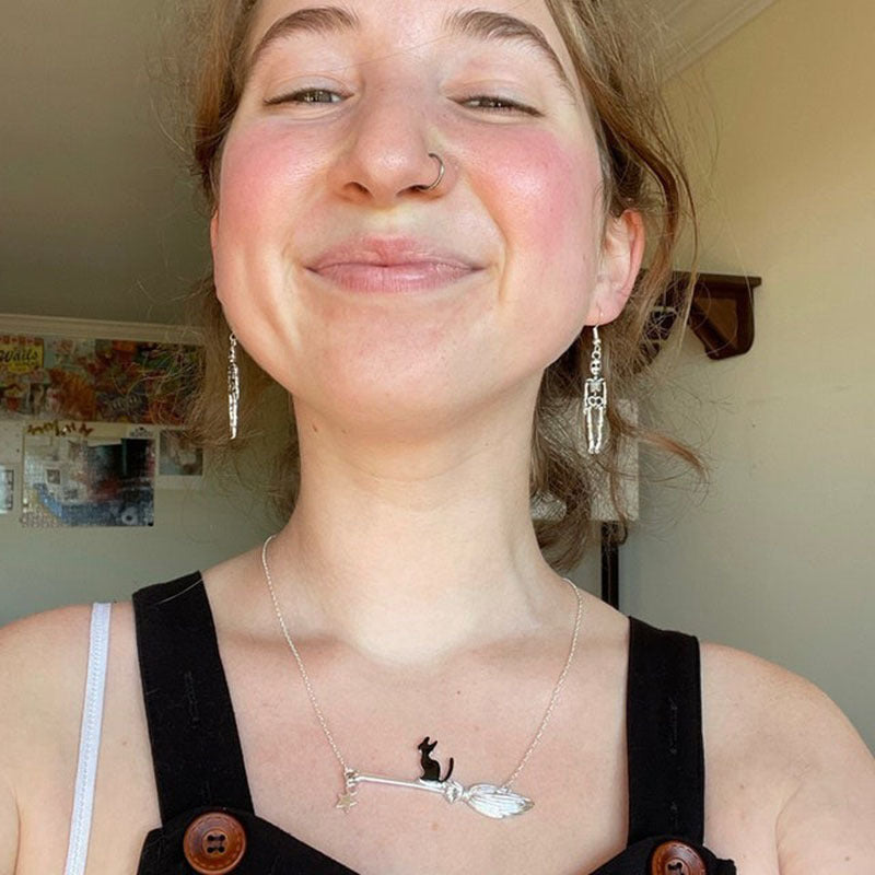 Wholesale  Funny Black Cat Necklace Black Cat Necklace