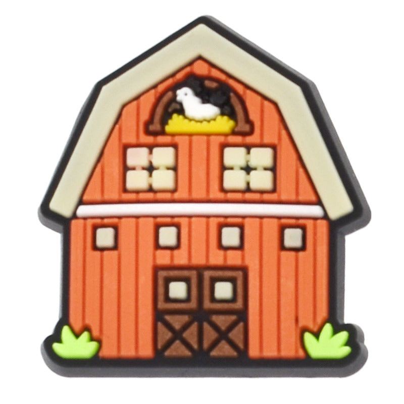 Wholesale Random 100pcs Farm Theme Cartoon Shoes Accessories Shoes Charms ACC-SC-RYY050