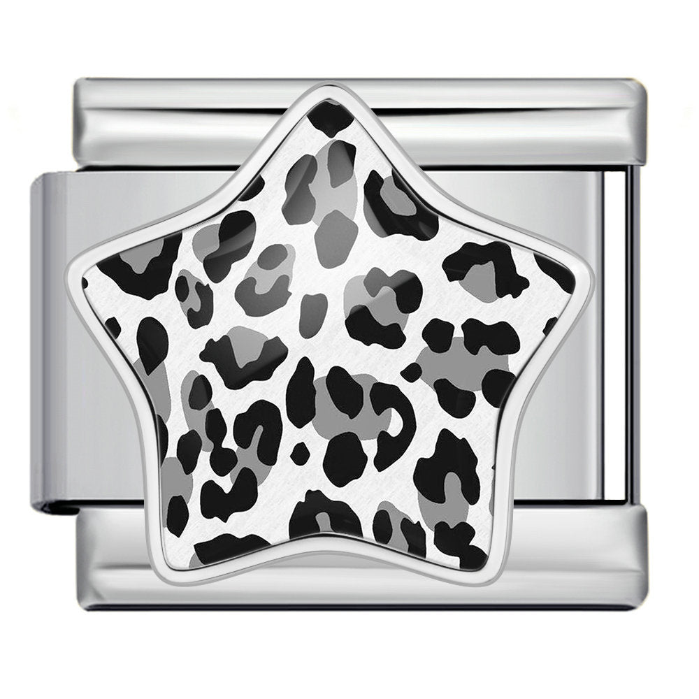 Wholesale Leopard Print Star Stainless Steel Modular Bracelet Fashion Accessory for Resale