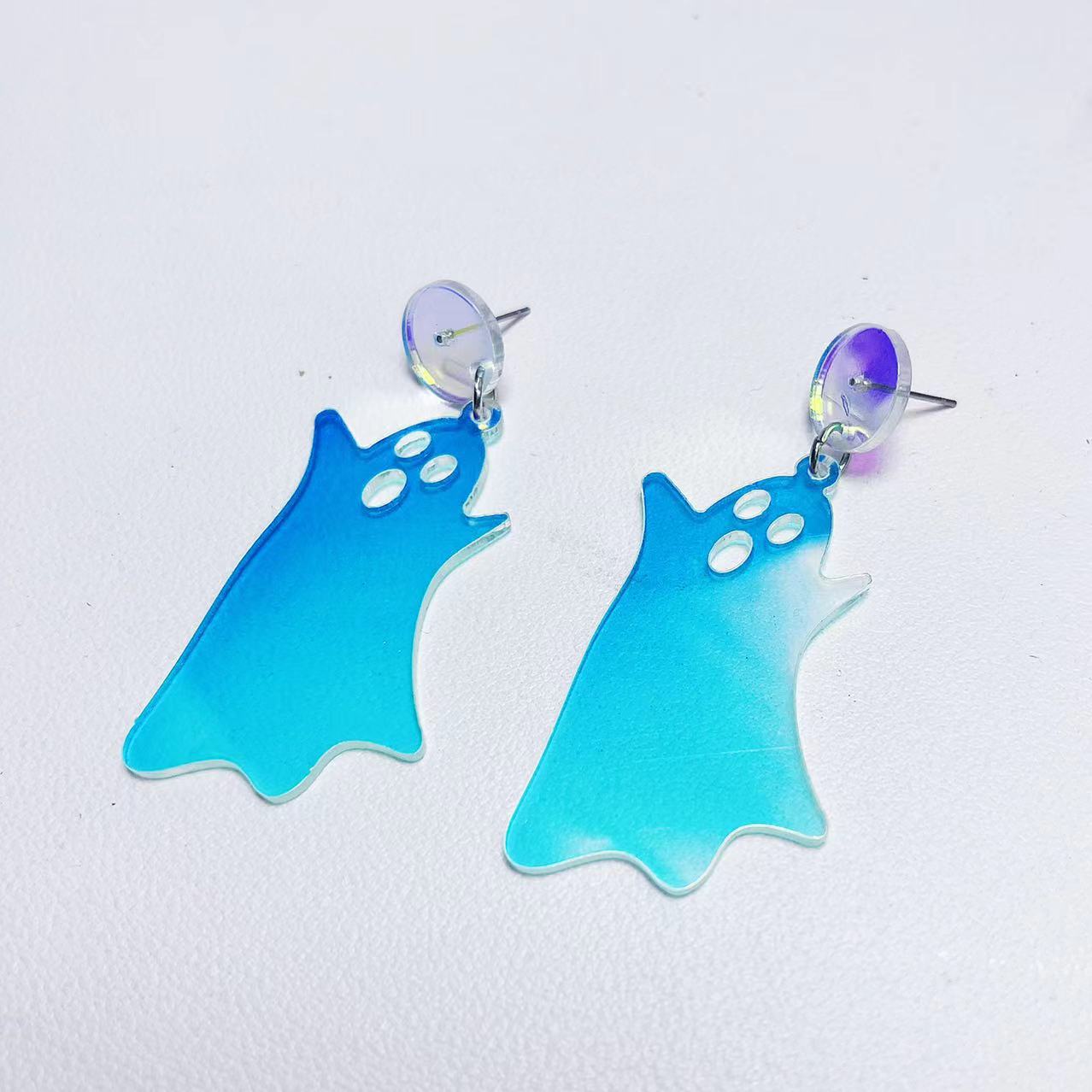 Wholesale Colorful Halloween Ghost Acrylic Earrings