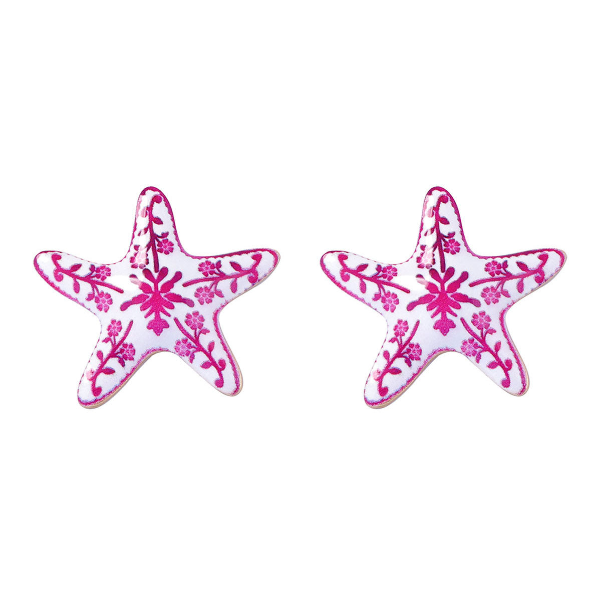 Wholesale  Light Luxury Color Enamel Glaze Alloy Star-shaped Earrings