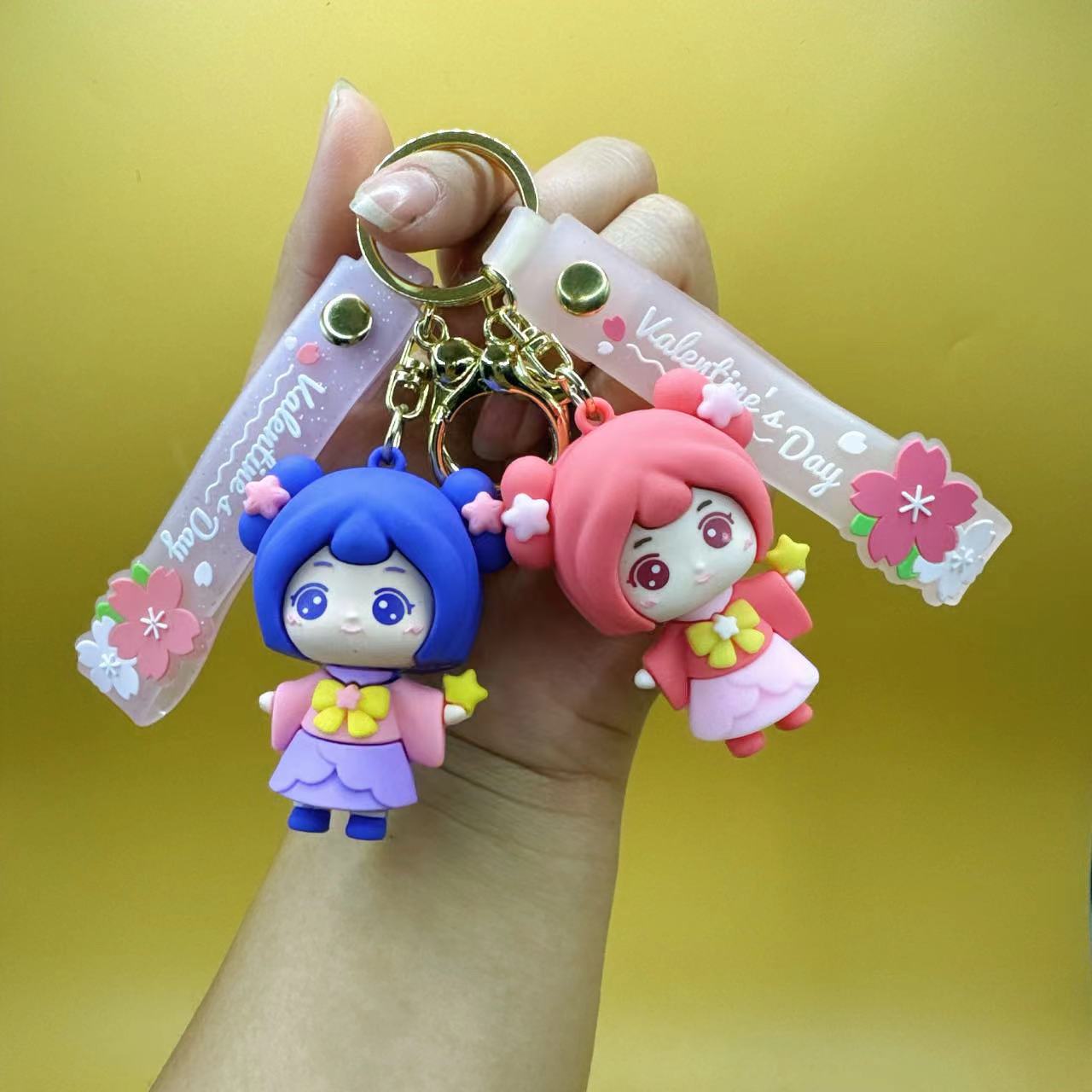 Wholesale Cute Cherry Blossom Keychains ACC-KC-Qichu002