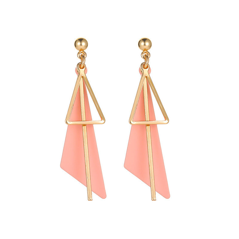 Wholesale  Geometric Tassel Triangle Elegant Earrings