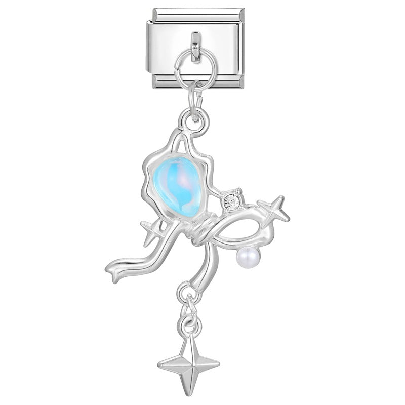 Wholesale Charms module handmade colored diamond pendant personalized butterfly moon DIY module bracelet