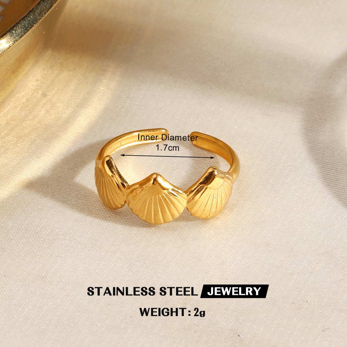 Wholesale Trendy Stainless Steel Gold Sun Ring Irregular Design Jewelry Accessory