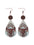 Wholesale  Irregular Graphic Cactus Pattern Leather Earrings