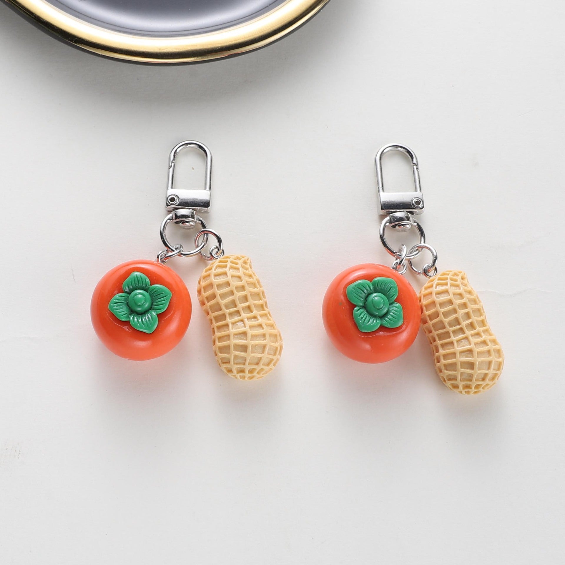 Wholesale Cute Tomato Peanut Keychain
