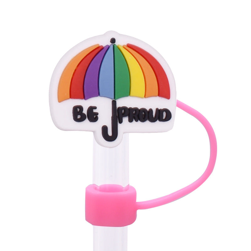Wholesale Random 100pcs Rainbow Series PVC Soft Straw Tube Cap