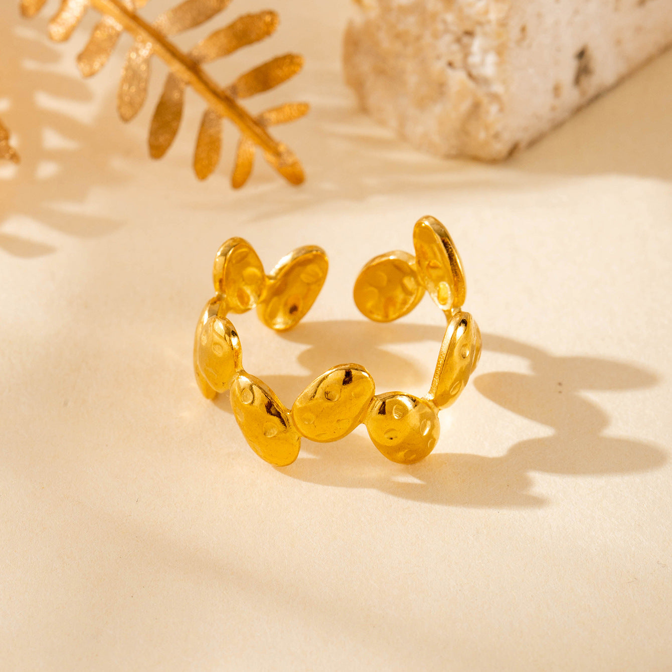 Wholesale  Titanium Steel Advanced Sense Personality Butterfly Chain Opening Adjustable Ring