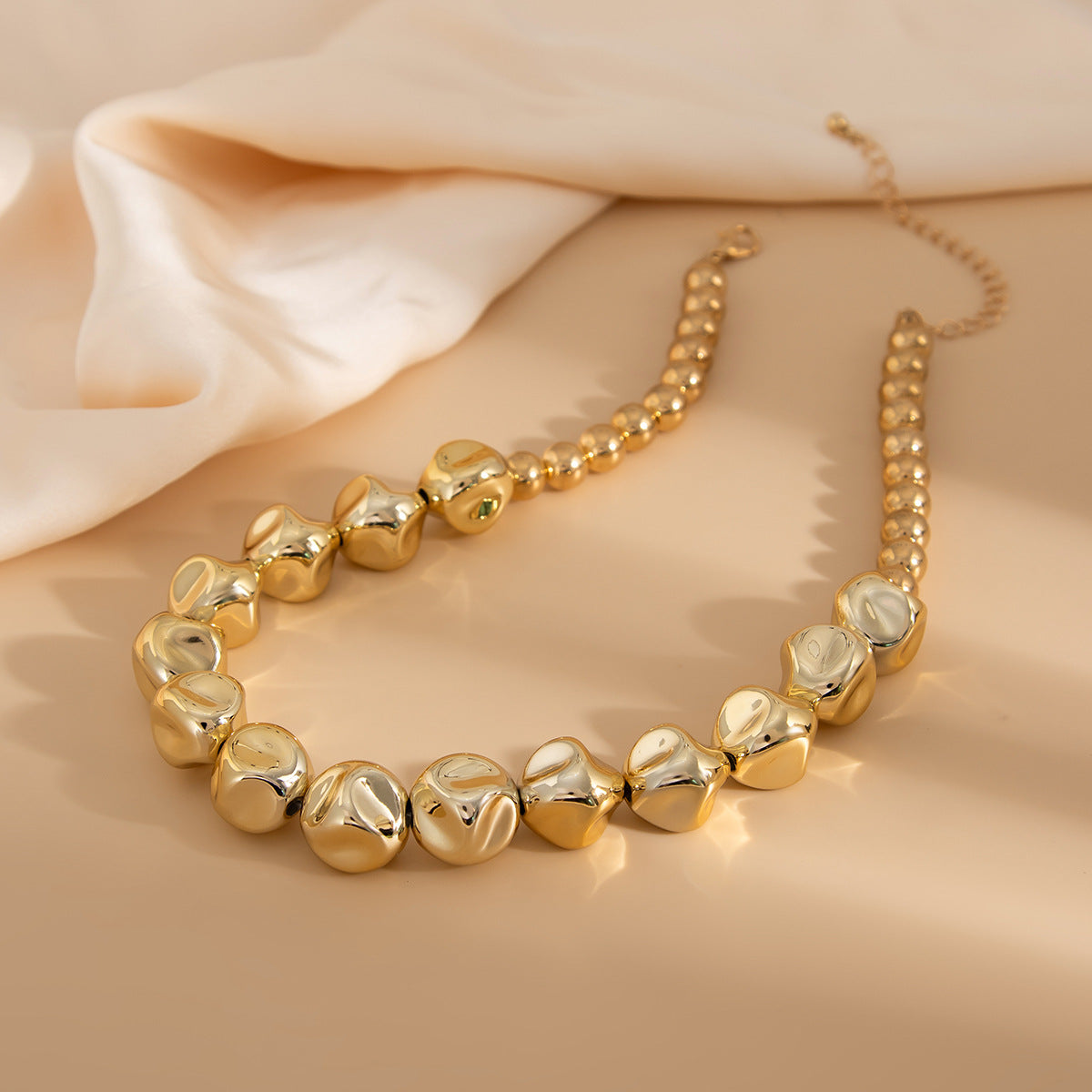 Wholesale Irregular CCB geometric beaded clavicle necklace