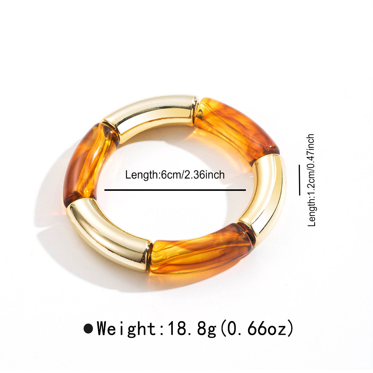 Wholesale niche resin bamboo elastic bracelet simple color splicing elbow bracelet