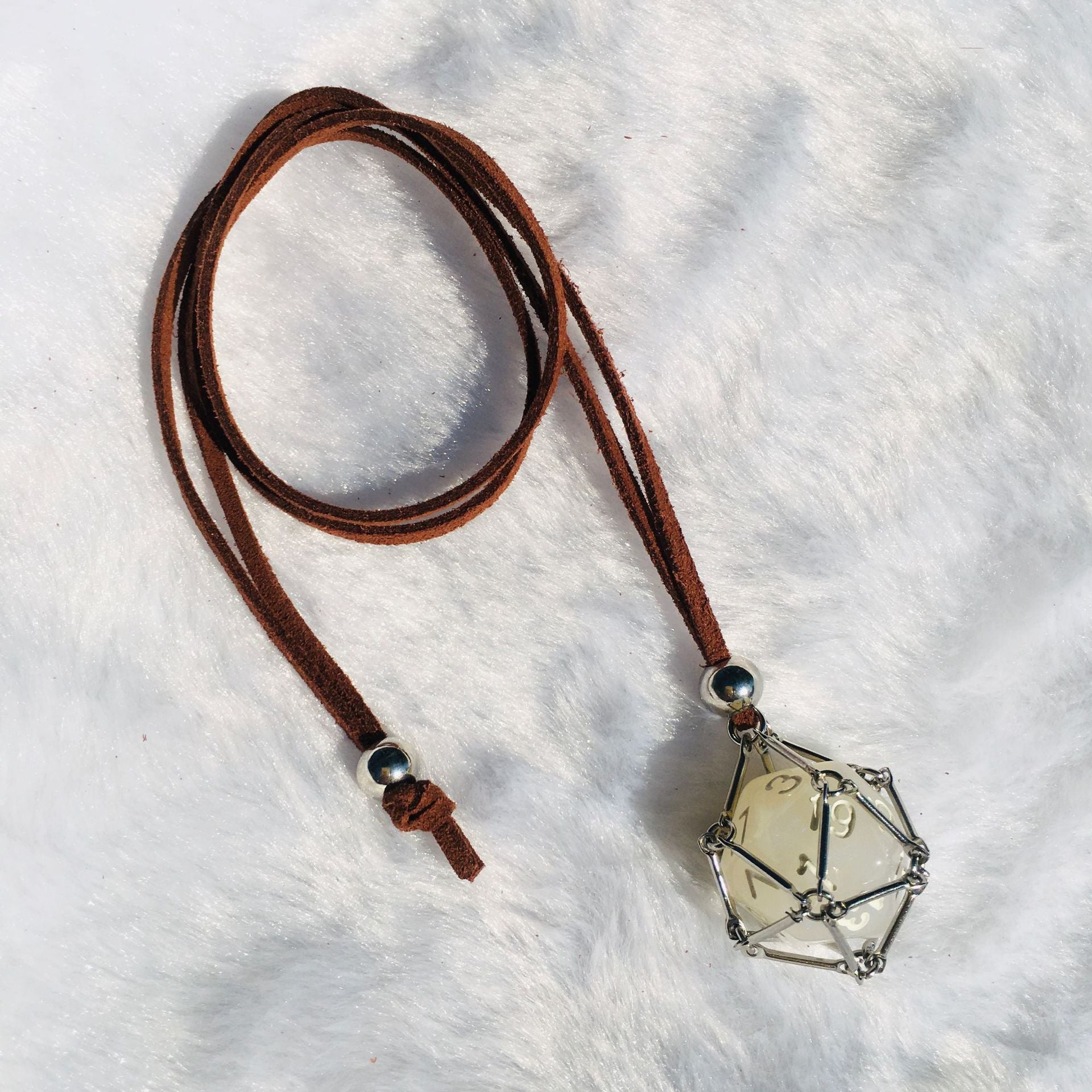 Wholesale Replaceable Bamboo Metal Mesh Necklace Natural Stone Crystal Mesh Bag ACC-NE-RongGuan011