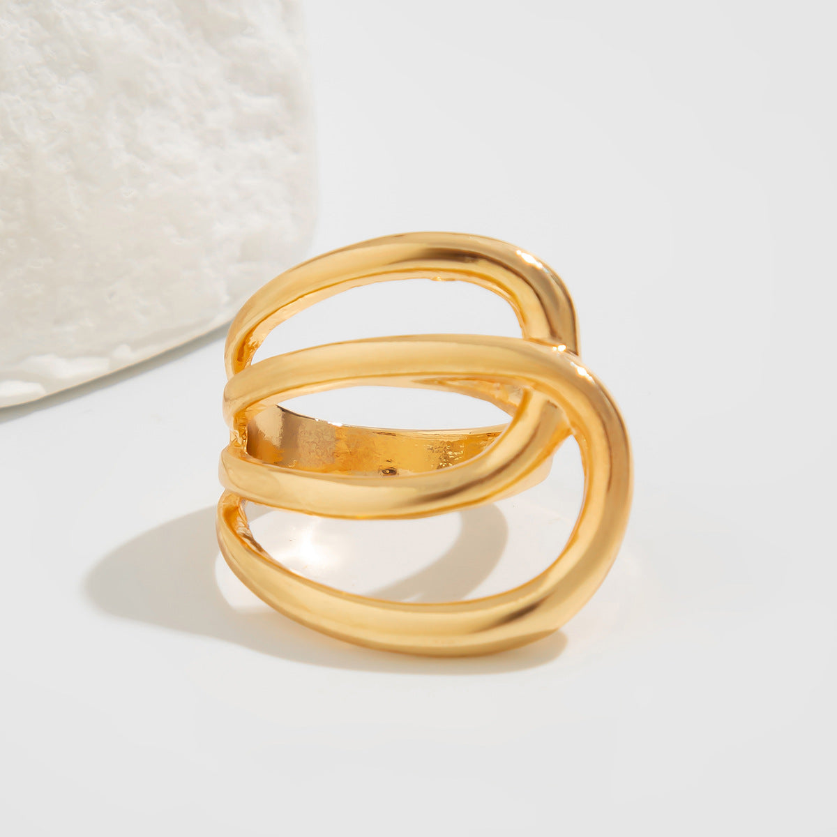 Wholesale Oval arc irregular alloy smooth bracelet set