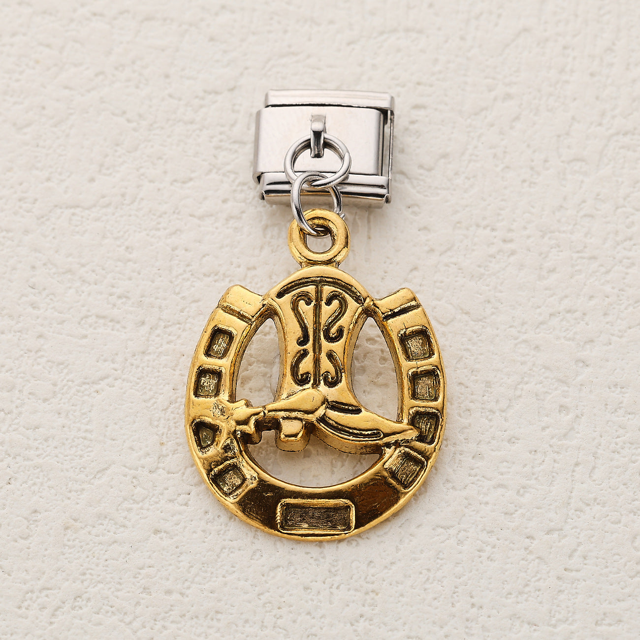 Wholesale 10pcs Italian Charm Bracelet 9mm DIY Splicing Western Cowboy Stainless Steel Composable Bracelet