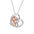 Wholesale  fashion heart-shaped necklace  two-color pendant rose gold jewelry