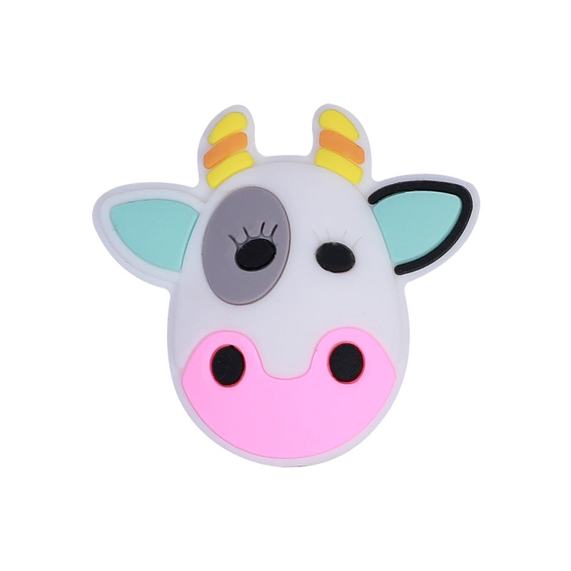 Wholesale 20pcs Cartoon Horse Silicone Focal Beads DIY Beaded Pen Accessories ACC-BDS-HeXing022