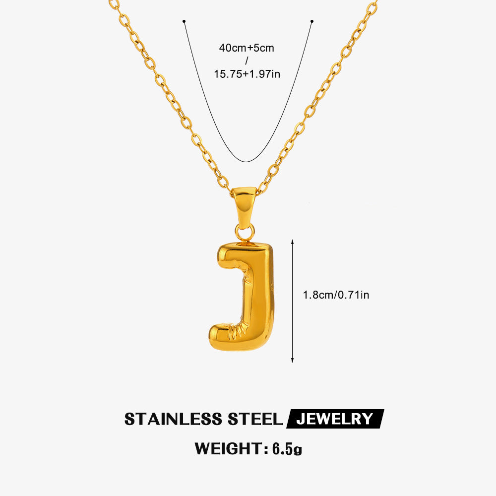 Wholesale stainless steel 26 letter necklace