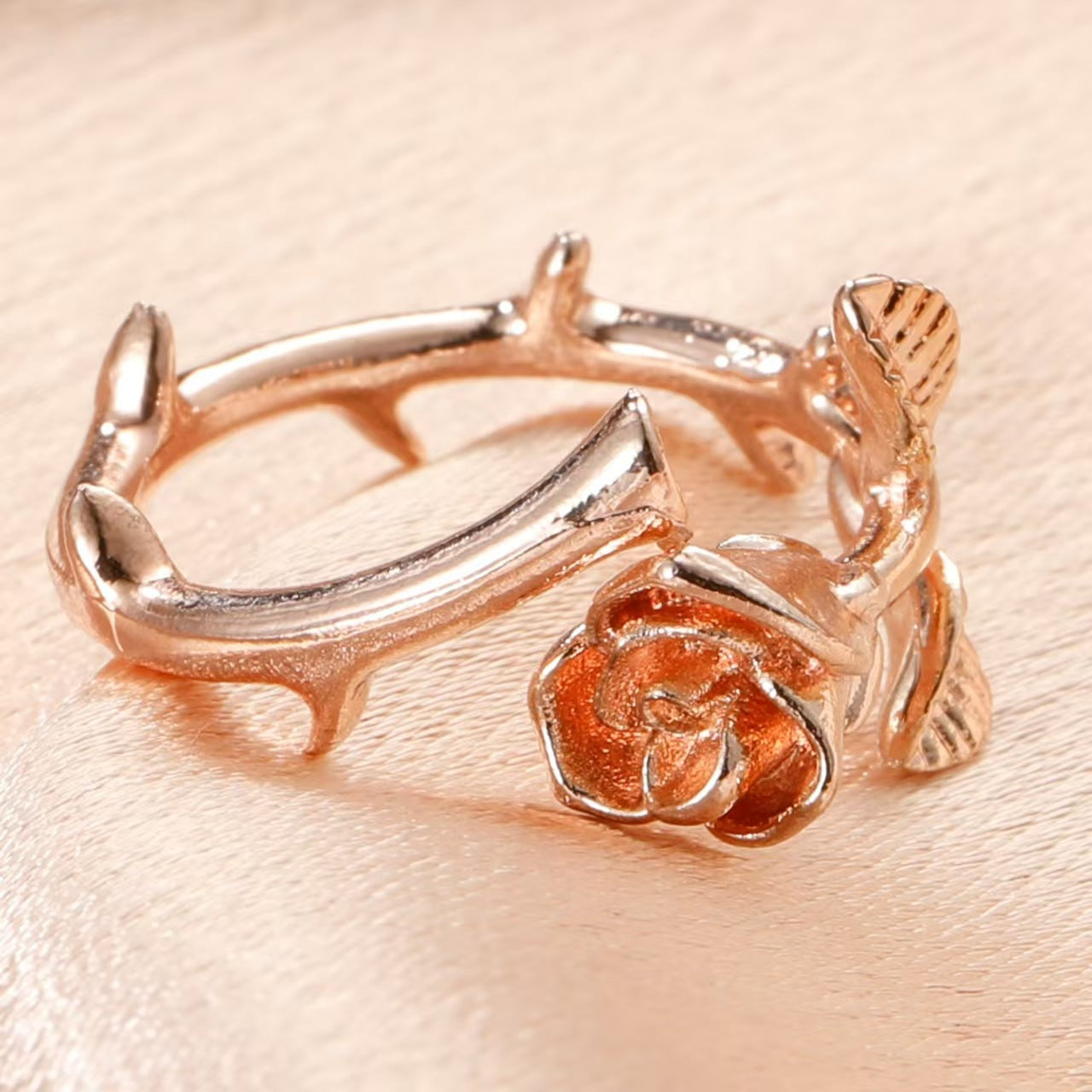 Wholesale Rose Flower Opening Ring
