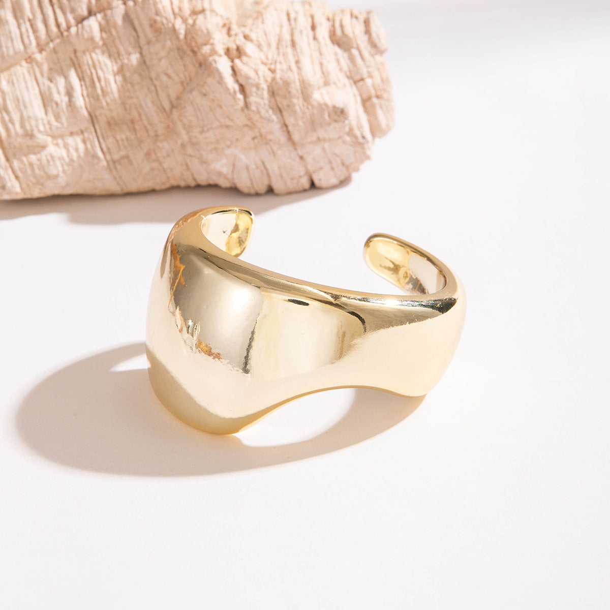 Wholesale  geometric irregular CCB gold and silver bracelet