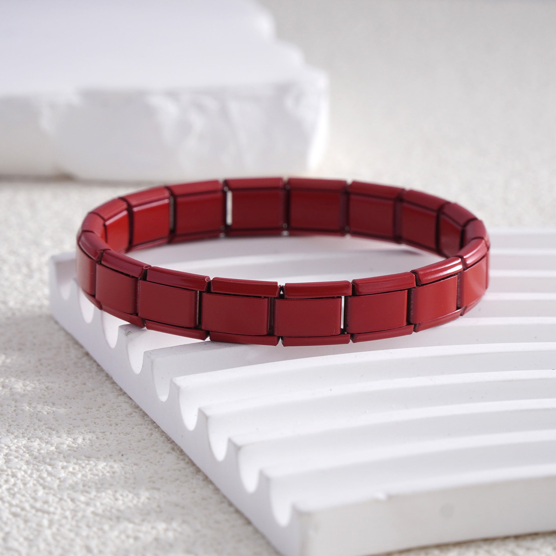 Wholesale Italian Charm Bracelet 9mm DIY Splicing Solid Color Stainless Steel Composable Bracelet