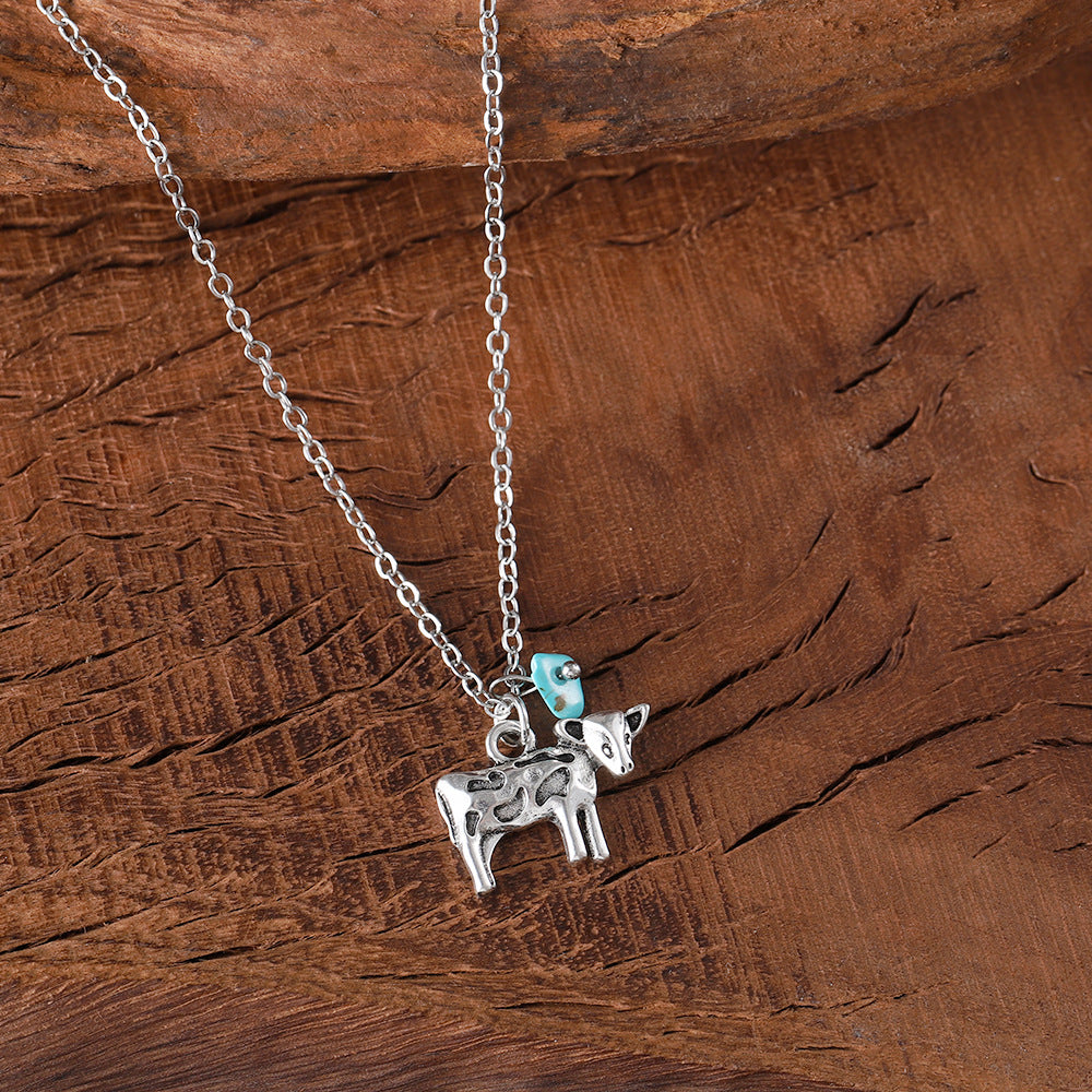 Wholesale Retro Ethnic Style Turquoise Necklace with 3D Design,  Everyday Fashion Accessory