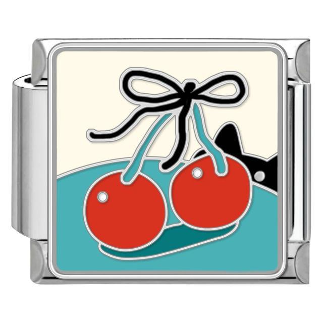 Wholesale DIY modular bracelet with cherry pattern,  original design,  Italian Charms Bracelet