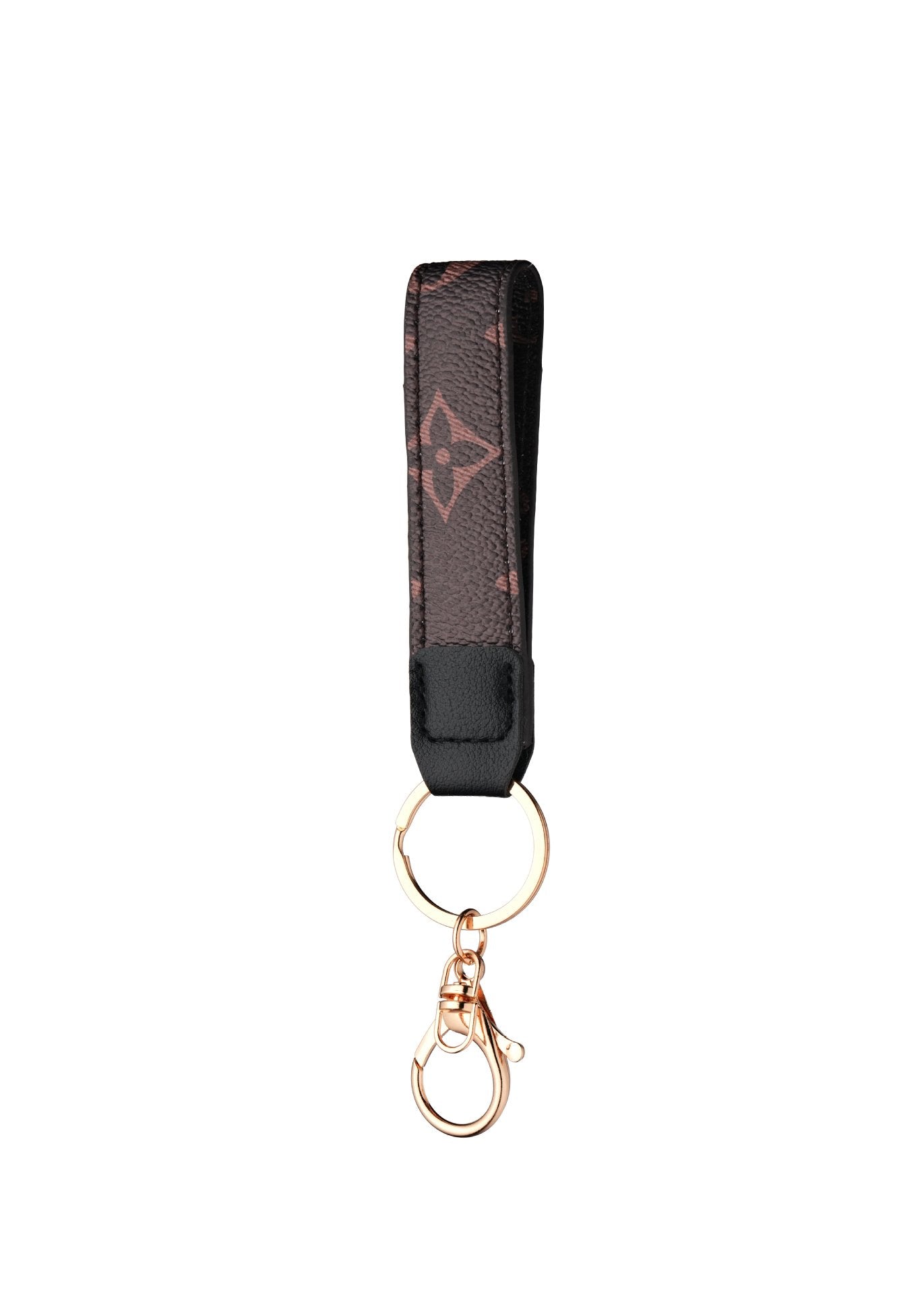 Wholesale Modern Leather Key Chain Pendant with Plant Floral Pattern,  Buckle,  Boutique Car Key Accessory for Resale