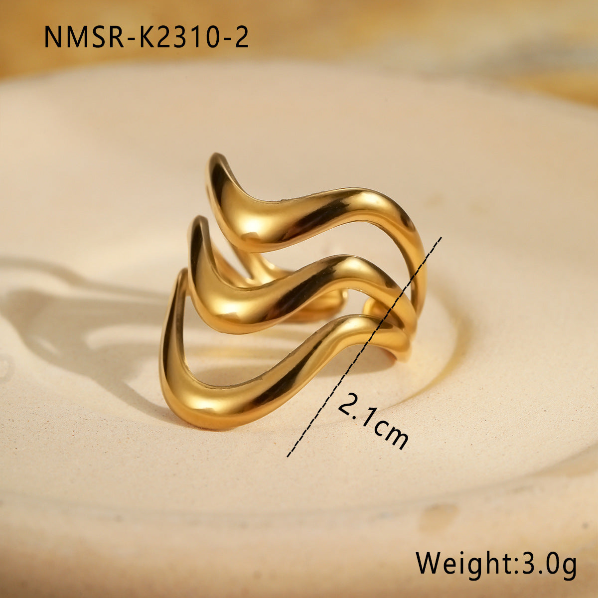 Wholesale  stainless steel ring opening adjustable exaggerated titanium steel ring
