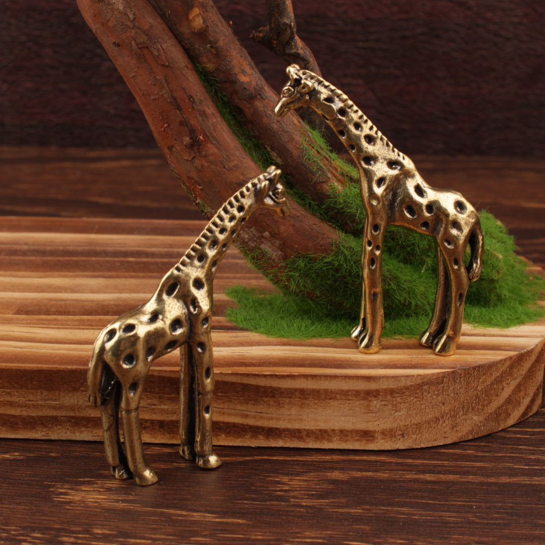 Wholesale Chinese Style Brass Giraffe Ornament for Home Decor Craft Supply